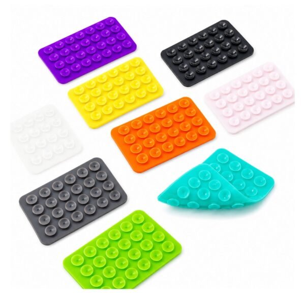 لاصق Bubble Grip سيليكون متعدد الألوان مع شفاط مزدوج لتثبيت الهاتف والإكسسوارات
