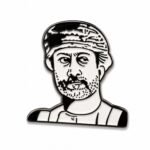 ستيكر السلطان هيثم بتصميم أبيض وأسود