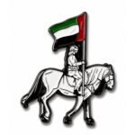 ستيكر فارس يحمل علم الإمارات UAE Horse Sticker