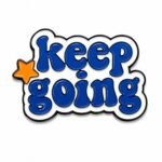 ستيكر Keep Going بعبارة تحفيزية مناسب للجوال واللابتوب