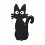 ستيكر قط أسود كيوت بتصميم بسيط ومرح Cute Black Cat Sticker