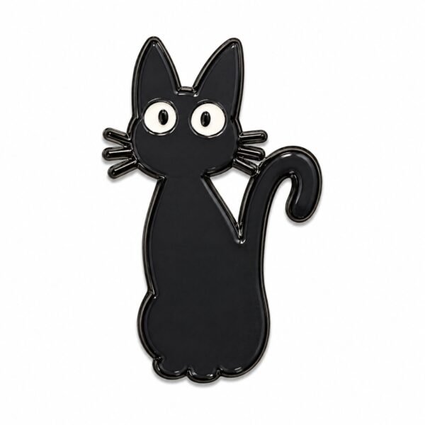 ستيكر قط أسود كيوت بتصميم بسيط ومرح Cute Black Cat Sticker
