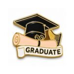ستيكر Graduate بتصميم قبعة التخرج والشهادة Graduation Metal Sticker