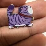 ستيكر القط البنفسجي – Purple Cat Sticker