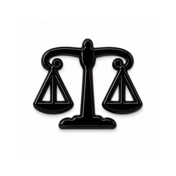 ستيكر ميزان العدالة القانوني Justice Scale Law Metal Sticker