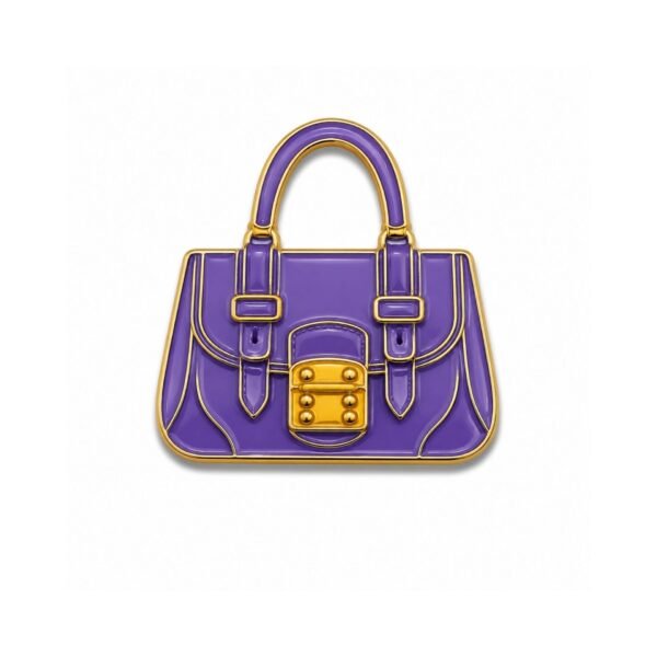 Purple Luxury Handbag Sticker Cute Fashion Metal Design