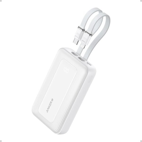 Anker Zolo 10000mAh 30W Power Bank with Built-in USB-C and Lightning Cables