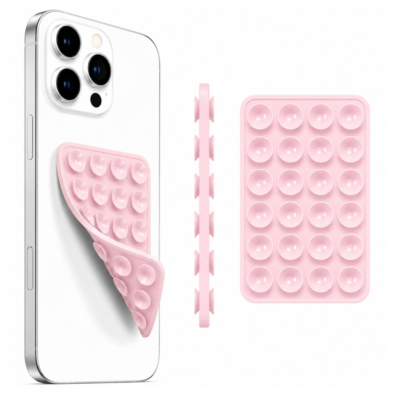 pastel-pink-suction-cup-phone-mount.jpg لاصق تثبيت الهاتف بالشفاطات وردي باستيل لتثبيت الهاتف على الزجاج والمرايا والأسطح الملساء.
