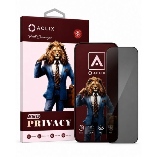 حماية شاشة Aclix Privacy Glass Full Coverage زجاج خصوصية كامل التغطية للهاتف الذكي