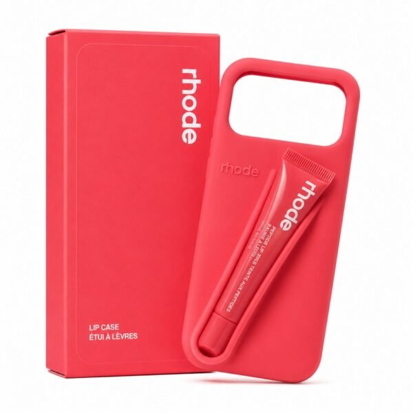 كفر Rhode Lip Case وردي فوشي مع ملمع الشفاه Rhode