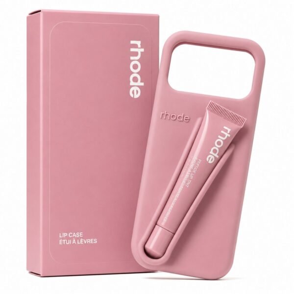 كفر Rhode Lip Case وردي غباري مع ملمع الشفاه Rhode