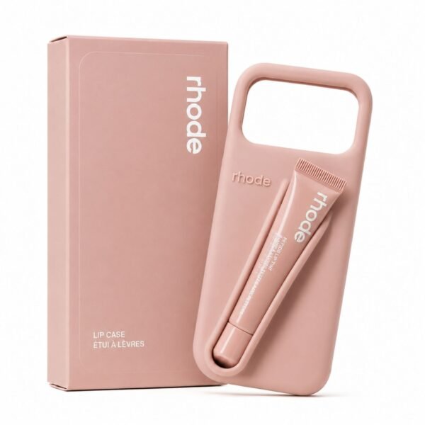 كفر Rhode Lip Case وردي بودري مع ملمع الشفاه Rhode