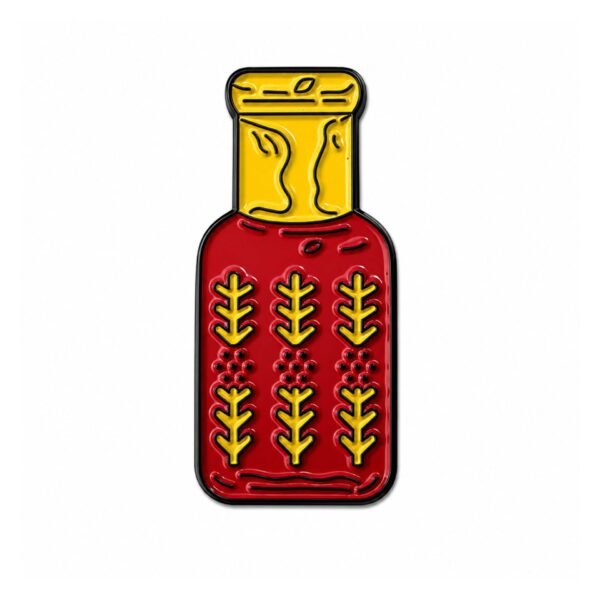 ستيكر معدني بتصميم قارورة عطر فاخرة.