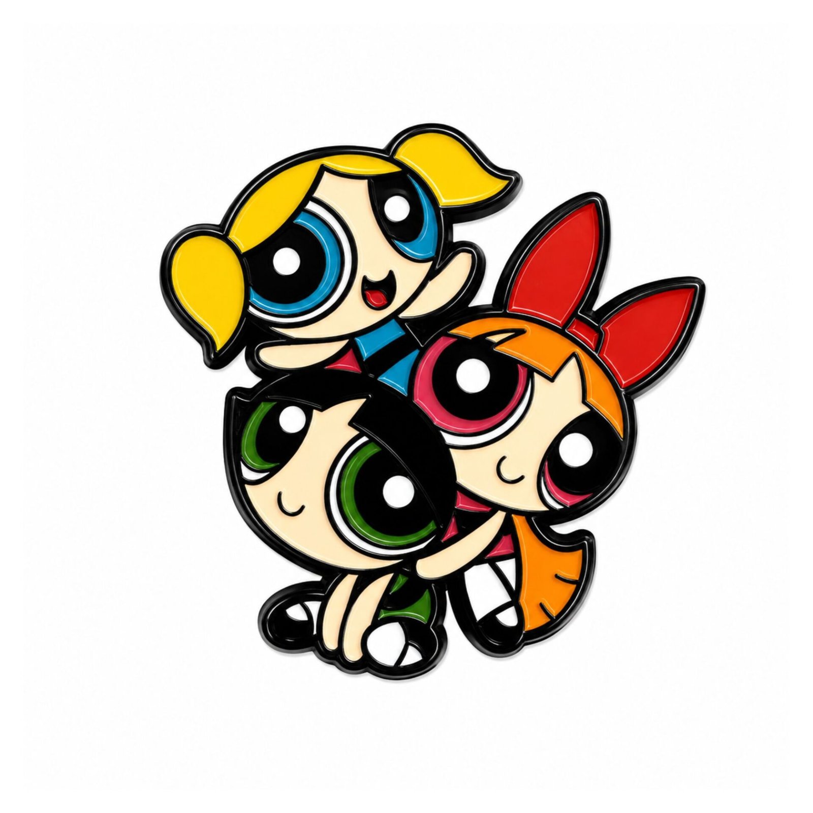 powerpuff-girls-metal-sticker.jpg ستيكر معدني لشخصيات فتيات القوة Powerpuff Girls.