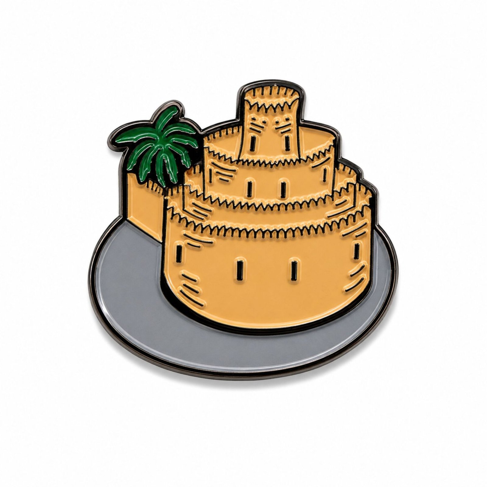 nizwa-fort-metal-sticker.jpg ستيكر معدني بتصميم قلعة نزوى في سلطنة عُمان.