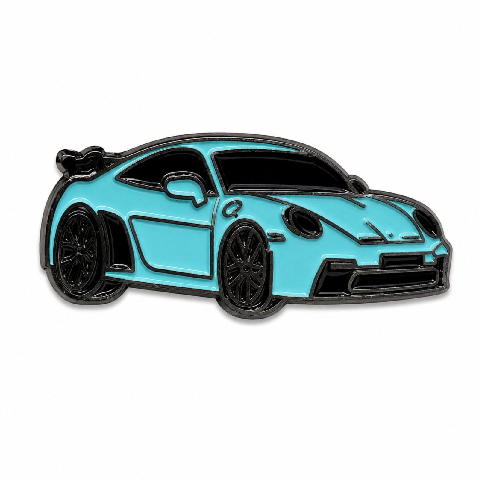 porsche-911-blue-sticker-1.jpg ستيكر Porsche 911 أزرق سماوي بتصميم جانبي بخلفية بيضاء.