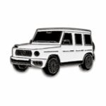 ستيكر مرسيدس G-Class أبيض لعشاق سيارات مرسيدس الفاخرة.
