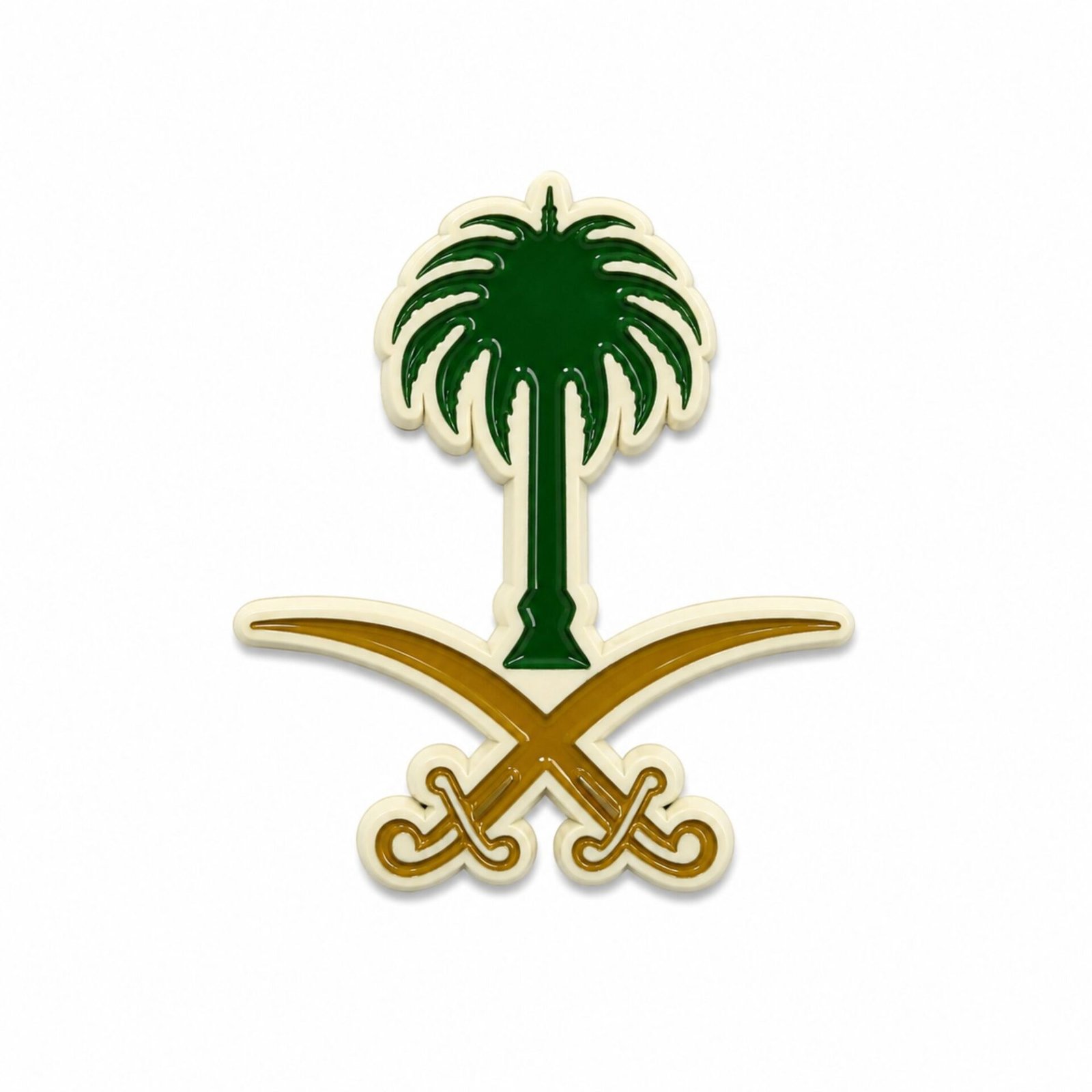 saudi-arabia-palm-two-swords-sticker.jpg ستيكر شعار السعودية بتصميم النخلة والسيفين باللون الأخضر والذهبي