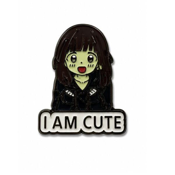 ستيكر I AM CUTE بتصميم بنت كرتونية كيوت
