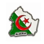 ستيكر الجزائر بتصميم خريطة وعلم الجزائر