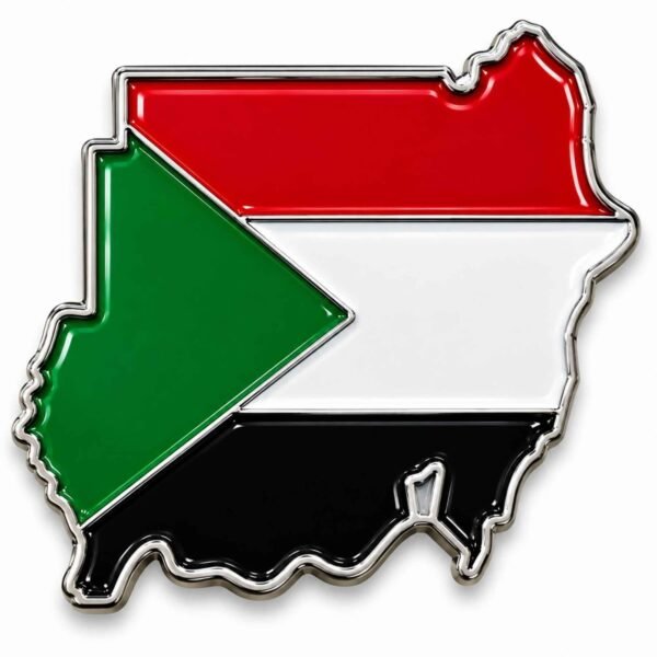 Sudan Map Metal Sticker 🇸🇩