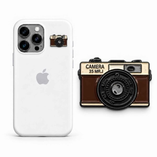 ستيكر معدني كاميرا كلاسيكية بتصميم Vintage لكفر الجوال