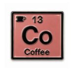 ستيكر القهوة Co Coffee وردي وأسود لعشاق القهوة