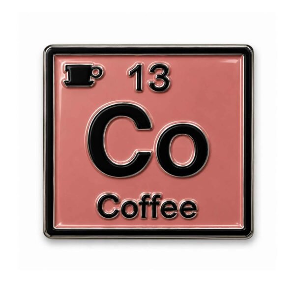 ستيكر القهوة Co Coffee وردي وأسود لعشاق القهوة