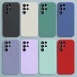 🎨 Square Edge Liquid Silicone Case for Samsung Galaxy S