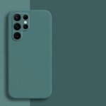🎨 Square Edge Liquid Silicone Case for Samsung Galaxy S