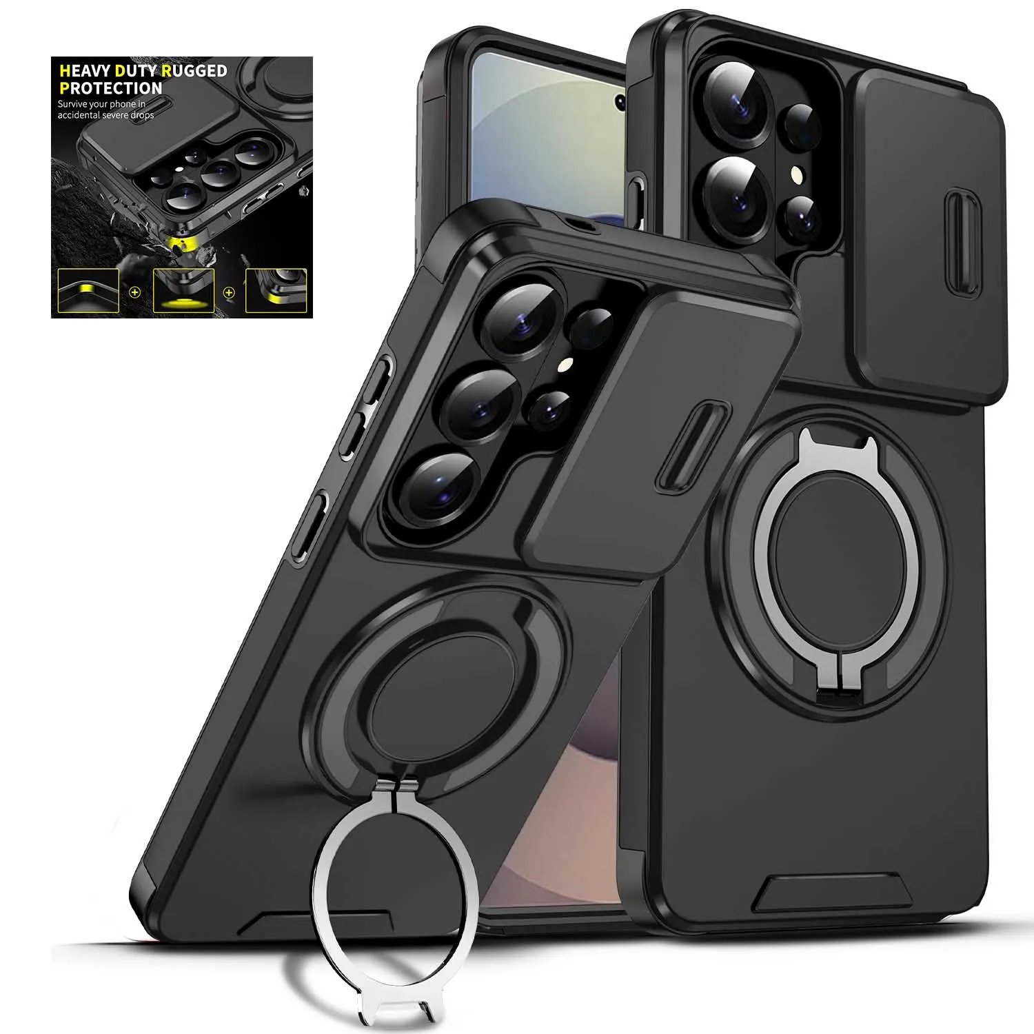 Armoured Case with Ring & Camera Cover for Samsung Galaxy - Mobiles Garage 🛡️ Armoured Case with Ring & Camera Cover for Samsung Galaxy