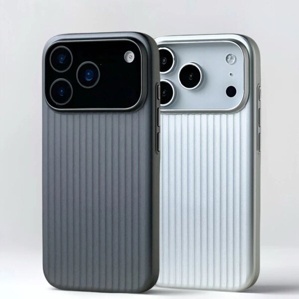 🧳 Matte MagSafe Case with Luggage Stripes for iPhone