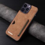 💳 Leather Case with Back Card Pocket for iPhone