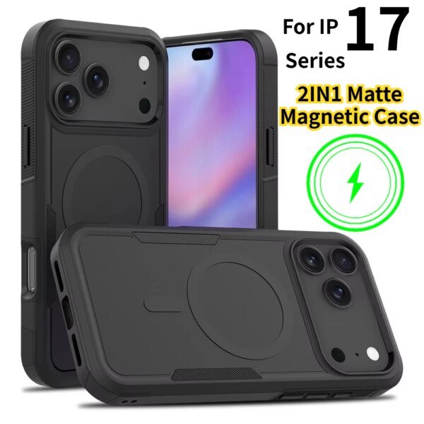 🧲 Two-Piece Armoured MagSafe Case for iPhone