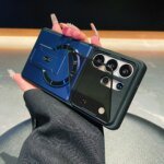 🧲 Magnetic Case with Rotating Stand & Camera Cover for Samsung Galaxy