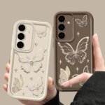 🦋 Gold Butterflies Case for Samsung Galaxy