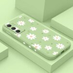 🌼 Daisy Pattern Silicone Case for Samsung Galaxy