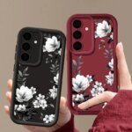 🤍 White Roses Silicone Case for Samsung Galaxy