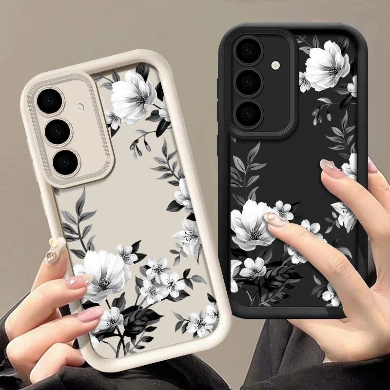 Silicone Case with White Roses for Samsung Galaxy - Mobiles Garage 🤍 White Roses Silicone Case for Samsung Galaxy
