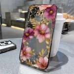 🌺 Clear Case with Painted Flowers for iPhone