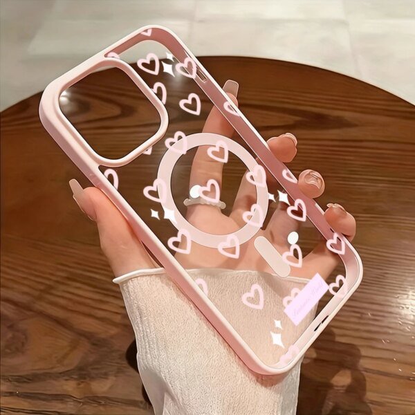 كفر ماق سيف شفاف برسومات قلوب لسامسونج جالكسي - موبايل كراج