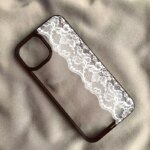 🖤 Clear Case with Classic Lace Pattern for iPhone