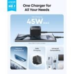 شاحن Anker Nano بقوة 45W بمنفذ USB-C باللون الأسود - صورة 3