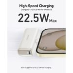 باور بنك Anker Nano بسعة 5000mAh مع موصل USB-C مدمج باللون الأبيض - صورة 3