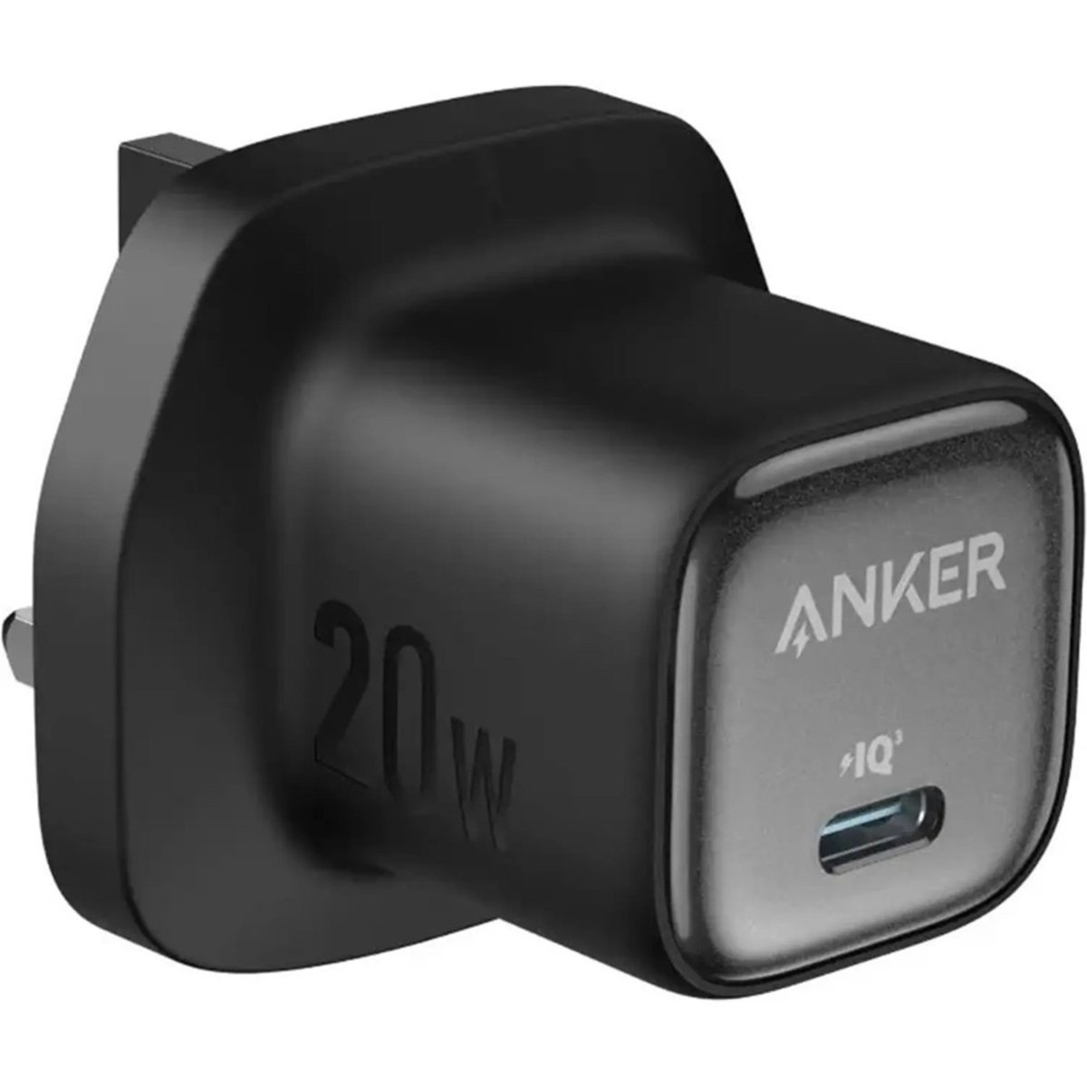 ⚡ شاحن أنكر Zolo بقوة 20W أسود شاحن Anker Zolo بقوة 20W بمنفذ USB-C باللون الأسود