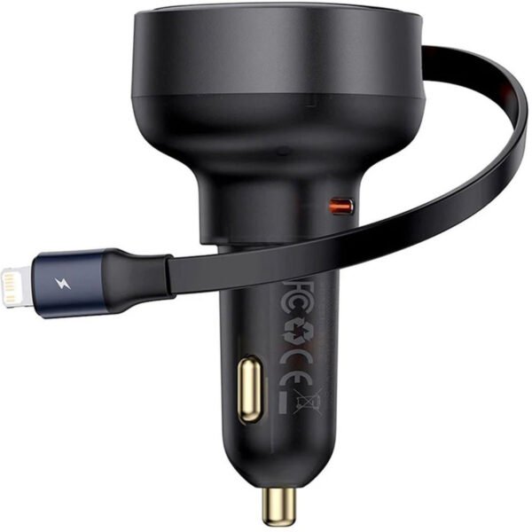 🚗 Baseus 55W Car Charger with Retractable Lightning Cable