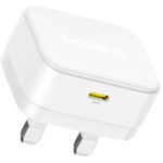 شاحن الجدار Baseus Palm بقوة 30W بمنفذ USB-C باللون الأبيض