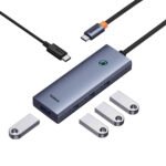 🔌 Baseus UltraJoy 5-Port Hub Type-C to 4x USB 3.0 + PD Space Gray