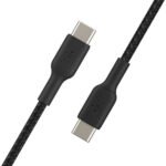 كيبل Belkin BoostCharge المجدول من USB-C إلى USB-C بطول 1 متر باللون الأسود - صورة 3