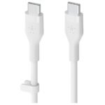 كيبل Belkin BoostCharge Flex السيليكوني من USB-C إلى USB-C بطول 1 متر باللون الأبيض - صورة 3
